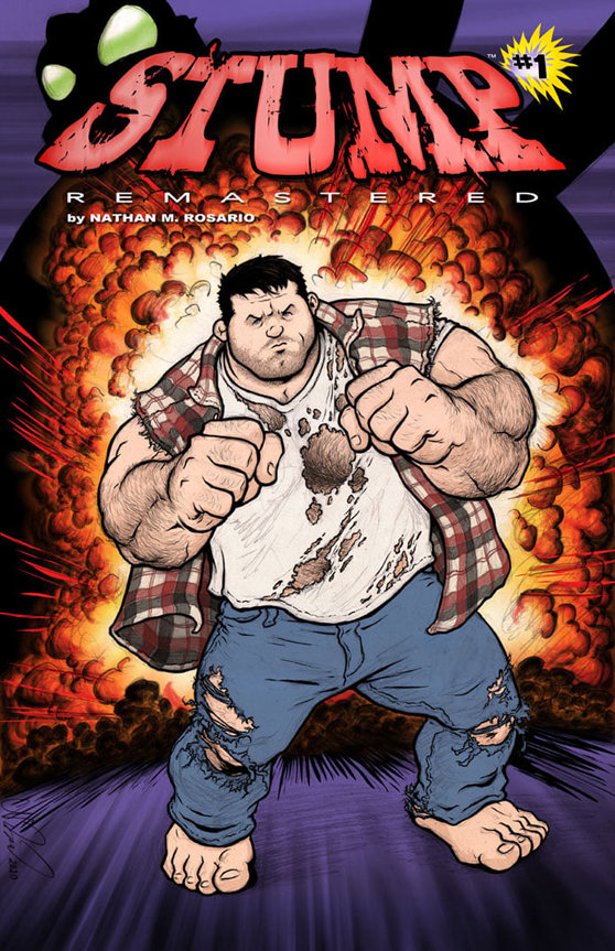 The new and remastered version of Nathan Rosario's graphic novel, "Stump", launched recently, with it's main protagonist in full color on the front cover.