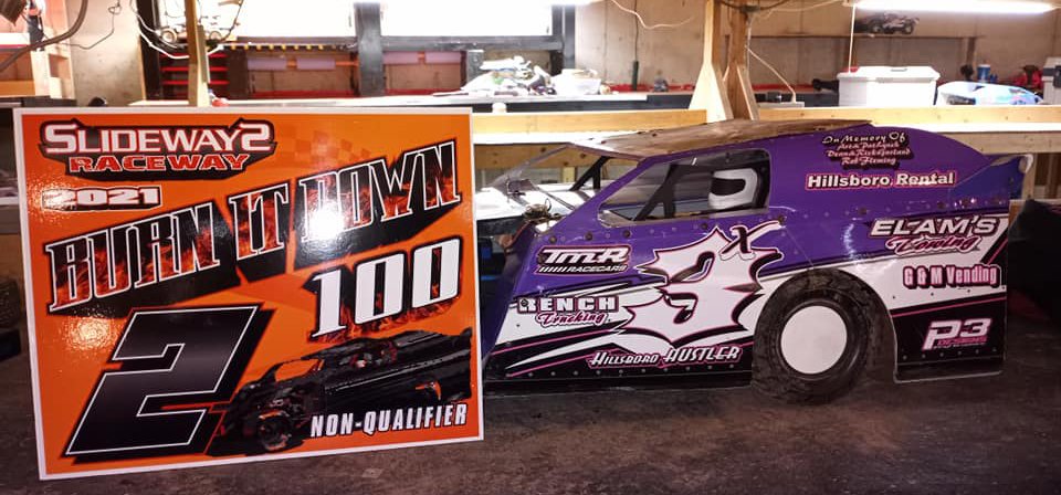 Jason Williamson’s 3x Hillsboro Hustler B-Mod took second place in the Burn It Down 100 non-qualifier feature at Slideways Raceway in Brownstown, giving the radio controlled race team a solid start to the new year.